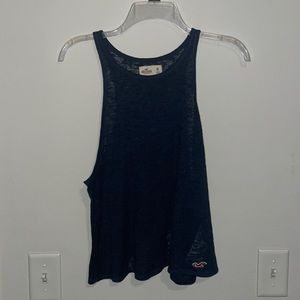 Navy blue Hollister open back tank top!